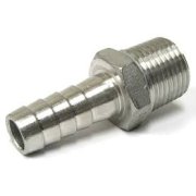 SS 1/2" Barb x 1/2" Male NPT